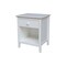 Whitewood Industries Solid Wood Nightstand with 1 Drawer, White BD08-8001 - alternate 1
